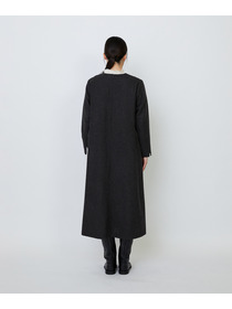 【LOISIR】エステルウールエターミンキーネックワンピース 詳細画像 ブラウン 10