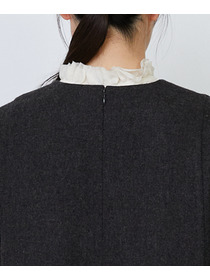 【LOISIR】エステルウールエターミンキーネックワンピース 詳細画像 ブラウン 12