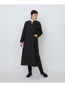 【LOISIR】エステルウールエターミンキーネックワンピース 詳細画像 ブラウン 4