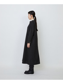 【LOISIR】エステルウールエターミンキーネックワンピース 詳細画像 ブラウン 9