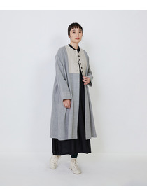 【LOISIR】｜2BUY10%OFF・3BUY20%OFF｜ウールリファインガーゼガウンコート 詳細画像 ライトグレー 2