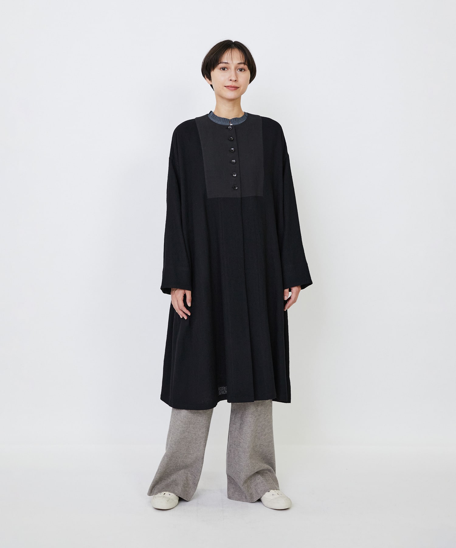 【LOISIR】｜2BUY10%OFF・3BUY20%OFF｜ウールリファインガーゼガウンコート 詳細画像 ライトグレー 12