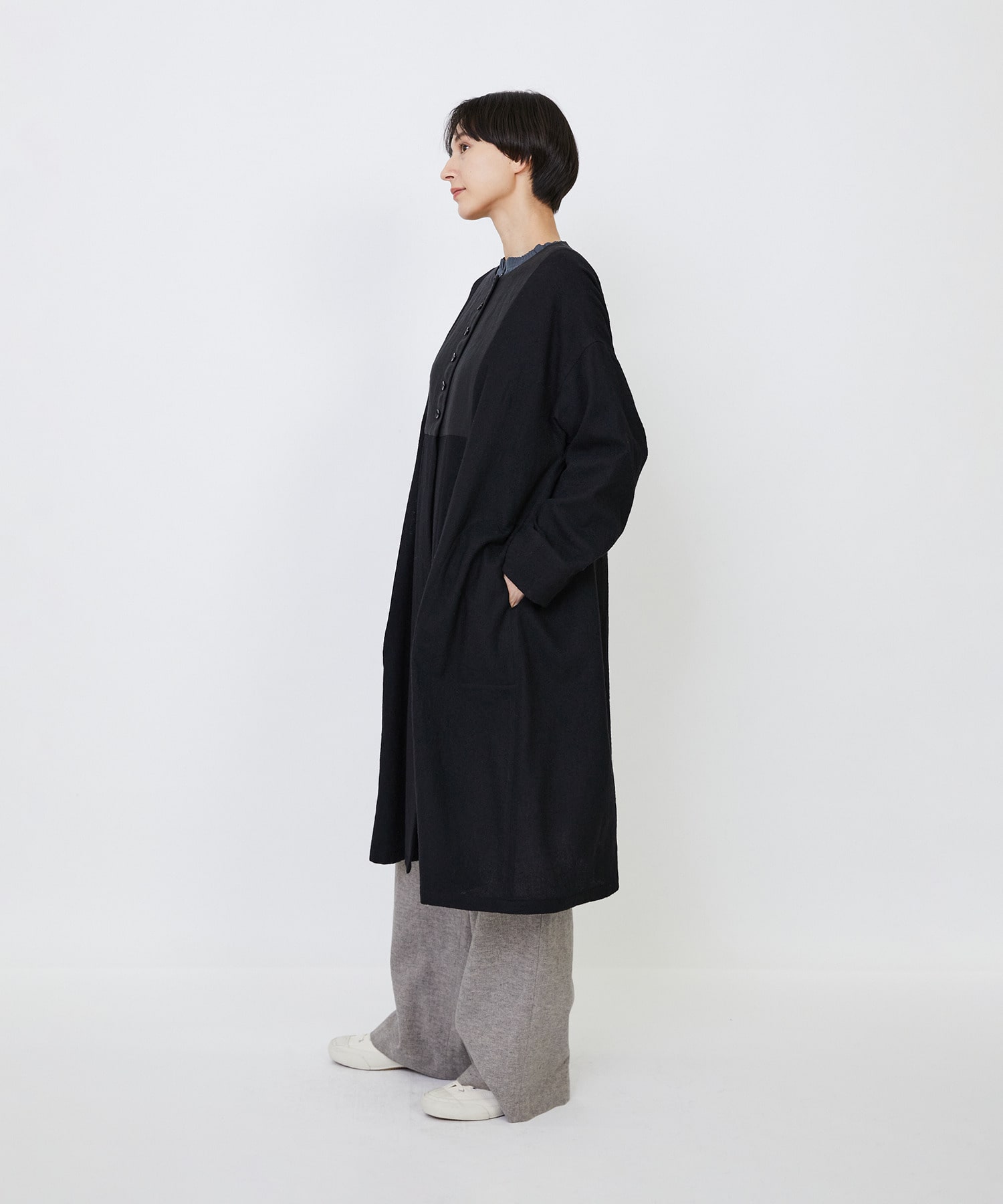 【LOISIR】｜2BUY10%OFF・3BUY20%OFF｜ウールリファインガーゼガウンコート 詳細画像 ライトグレー 14