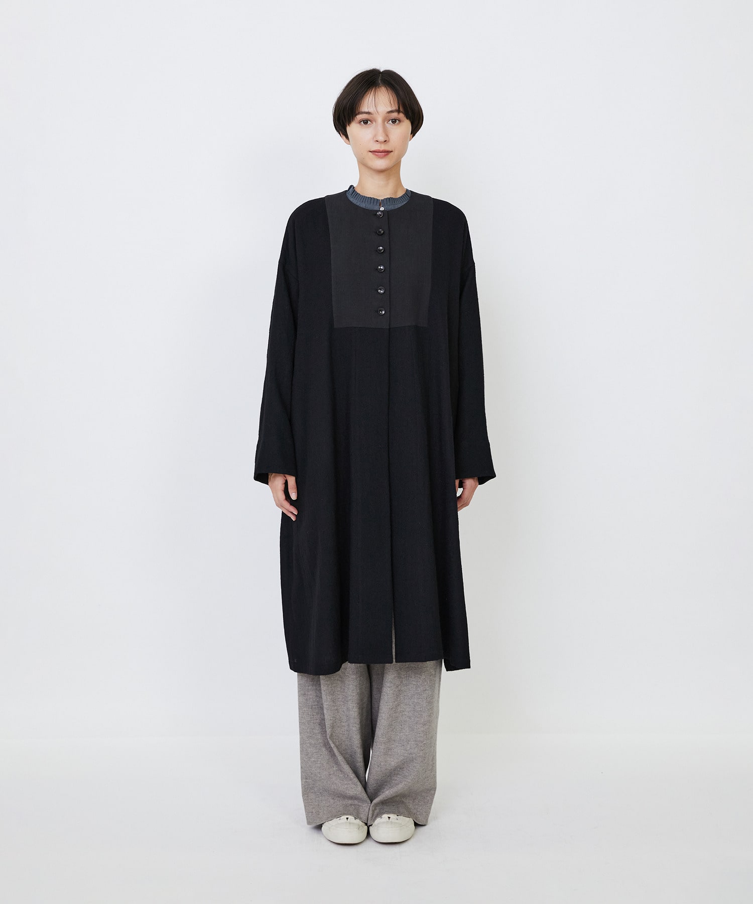 【LOISIR】｜2BUY10%OFF・3BUY20%OFF｜ウールリファインガーゼガウンコート 詳細画像 ライトグレー 16