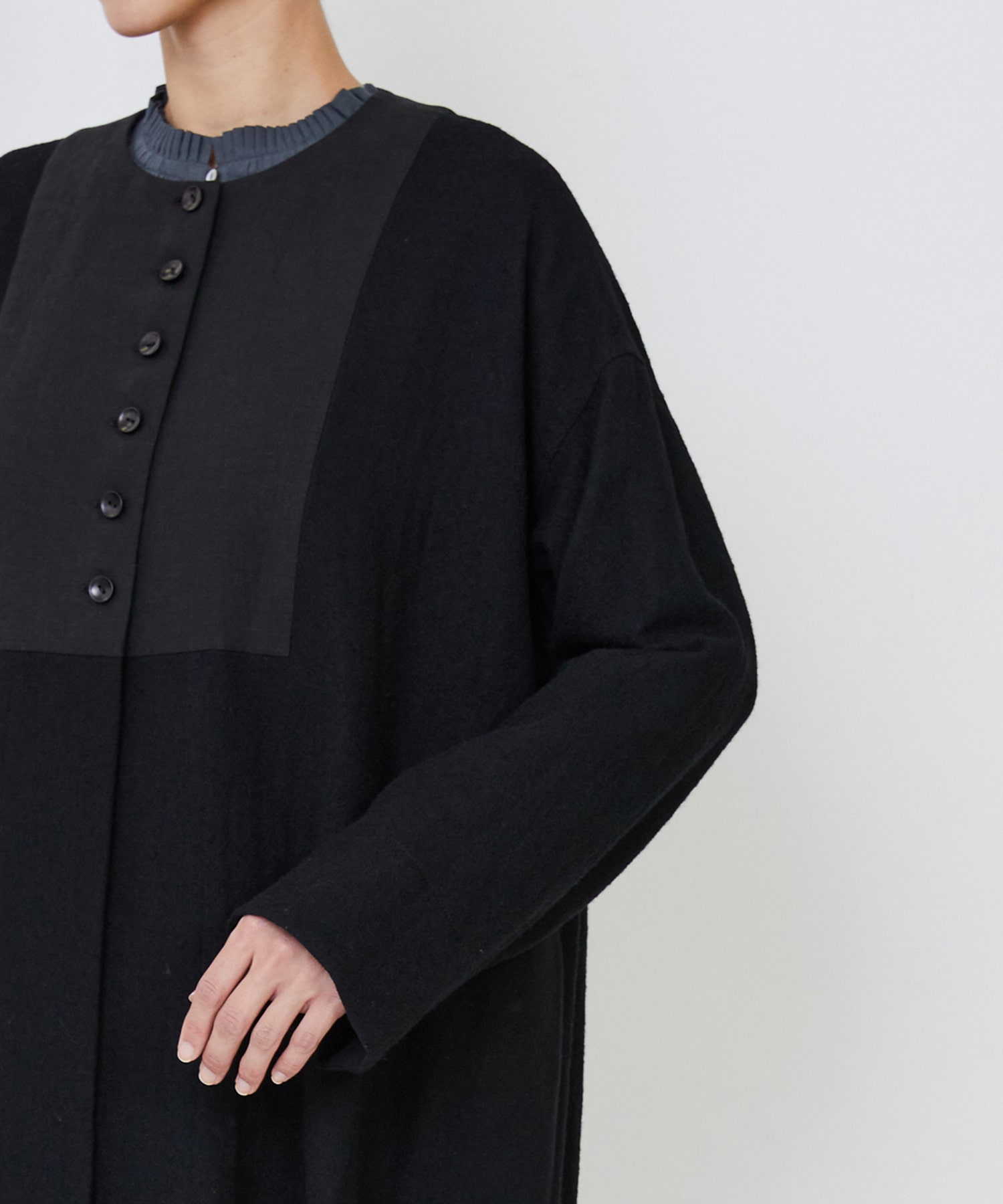 【LOISIR】｜2BUY10%OFF・3BUY20%OFF｜ウールリファインガーゼガウンコート 詳細画像 ライトグレー 21