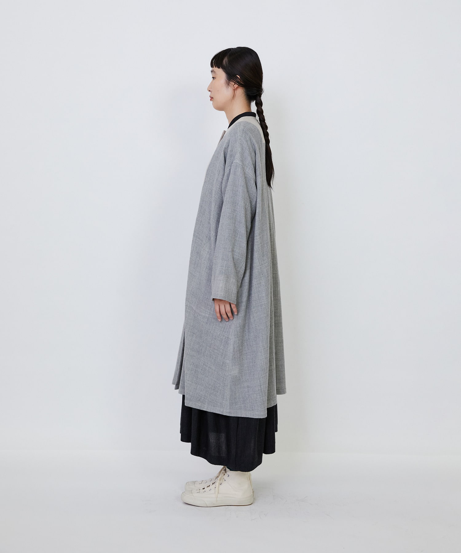 【LOISIR】｜2BUY10%OFF・3BUY20%OFF｜ウールリファインガーゼガウンコート 詳細画像 ライトグレー 8