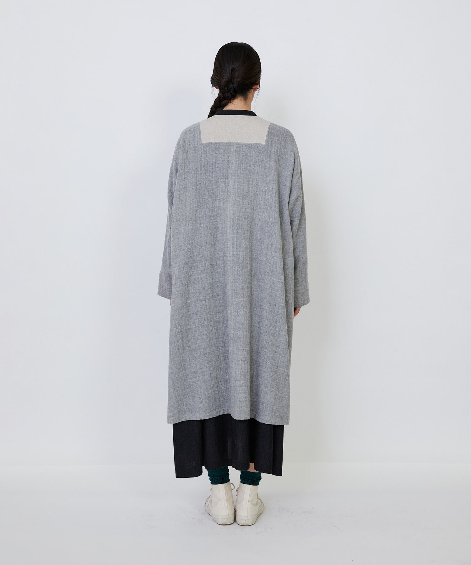 【LOISIR】｜2BUY10%OFF・3BUY20%OFF｜ウールリファインガーゼガウンコート 詳細画像 ライトグレー 9