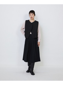 【LOISIR】グランジリネン肩ボタンショートブラウス 詳細画像 ピンク 12