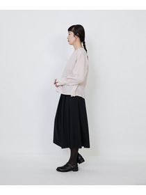 【LOISIR】グランジリネン肩ボタンショートブラウス 詳細画像 ピンク 15