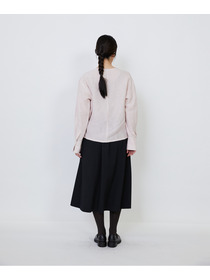 【LOISIR】グランジリネン肩ボタンショートブラウス 詳細画像 ピンク 17