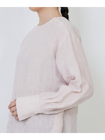 【LOISIR】グランジリネン肩ボタンショートブラウス 詳細画像 ピンク 23