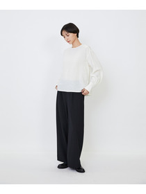 【LOISIR】グランジリネン肩ボタンショートブラウス 詳細画像 ピンク 5