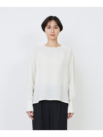 【LOISIR】グランジリネン肩ボタンショートブラウス 詳細画像 ピンク 8