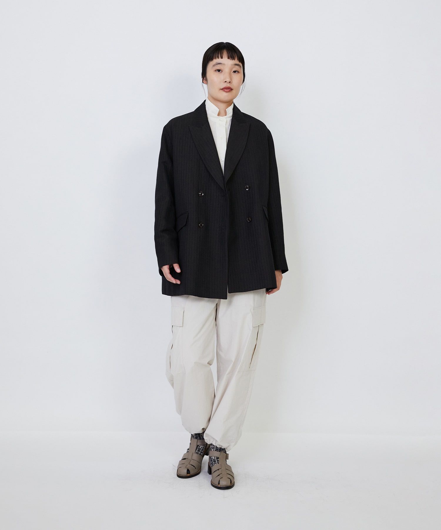 【LOISIR】グランジリネンボクシーシャツ 詳細画像 オフホワイト 1