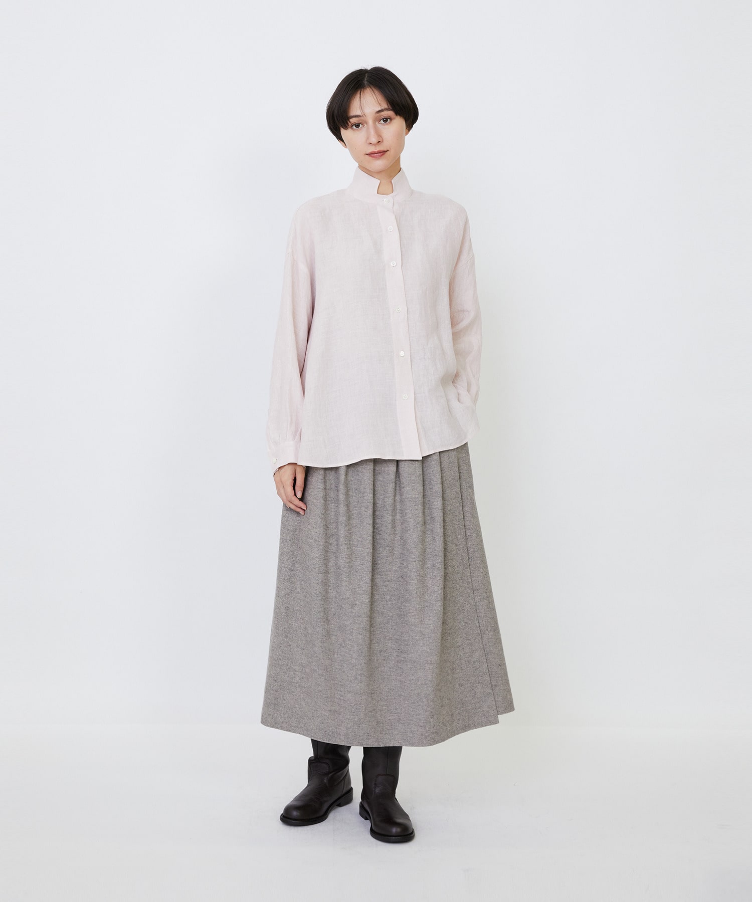 【LOISIR】グランジリネンボクシーシャツ 詳細画像 オフホワイト 11