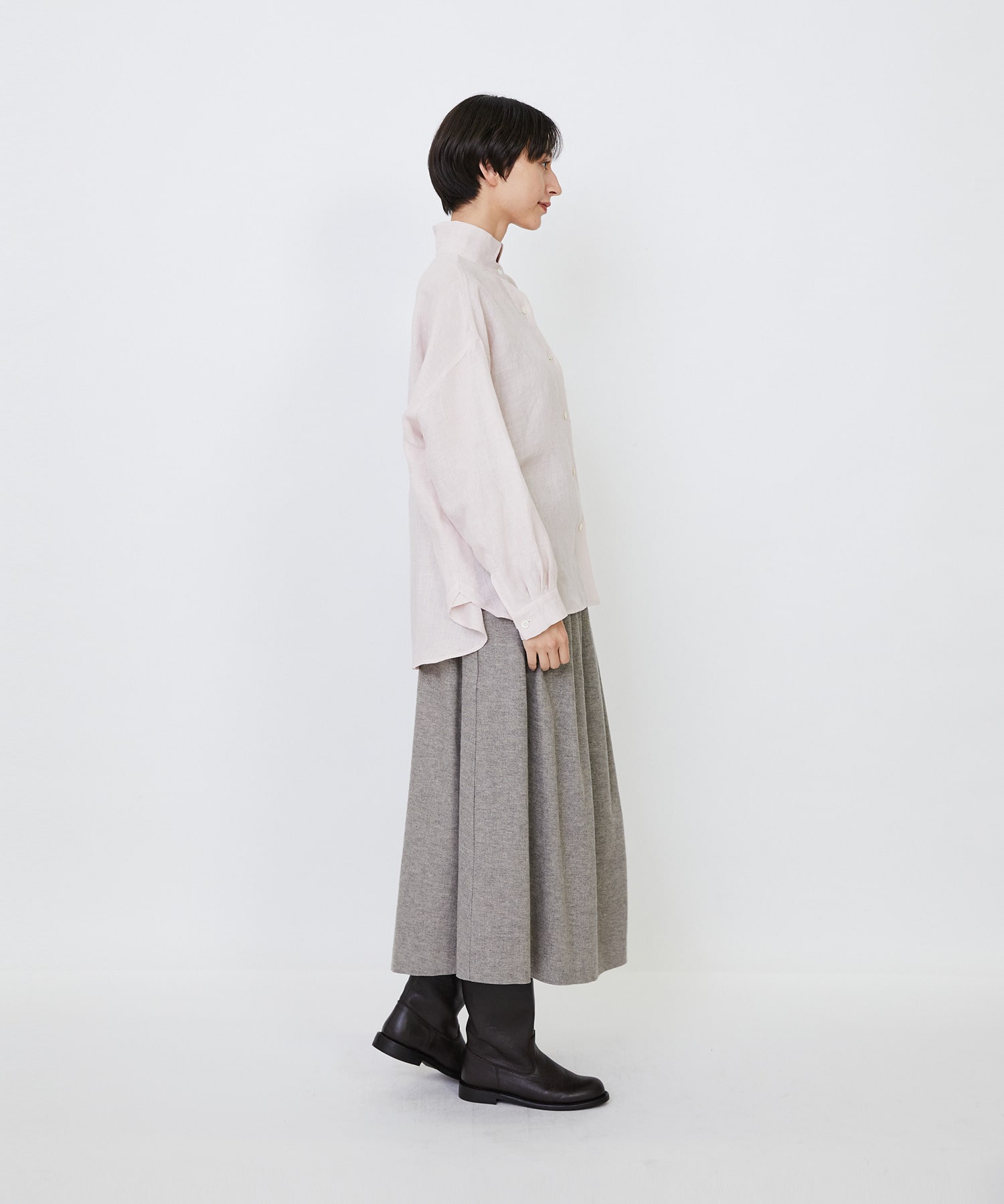 【LOISIR】グランジリネンボクシーシャツ 詳細画像 オフホワイト 14