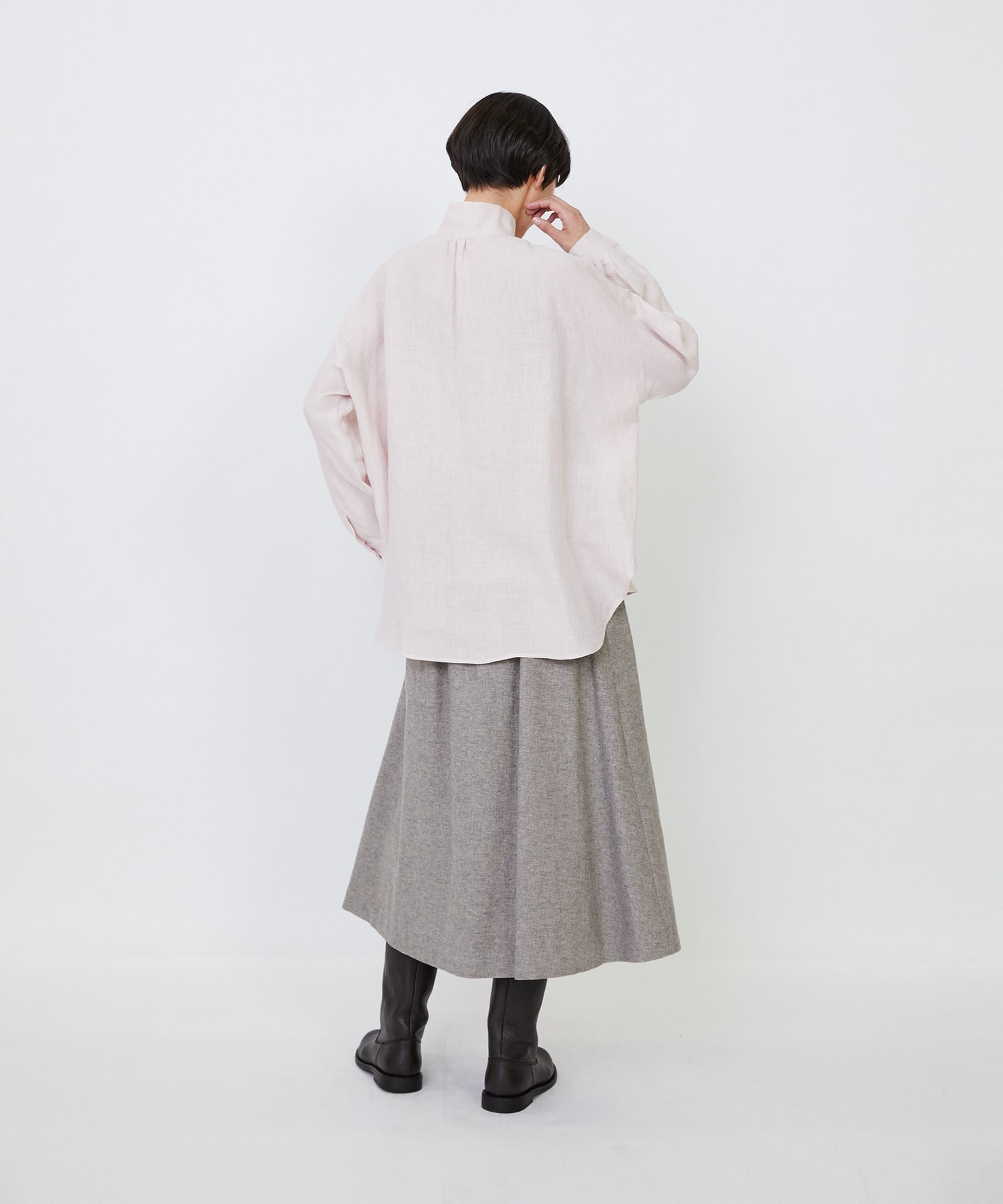 【LOISIR】グランジリネンボクシーシャツ 詳細画像 オフホワイト 15