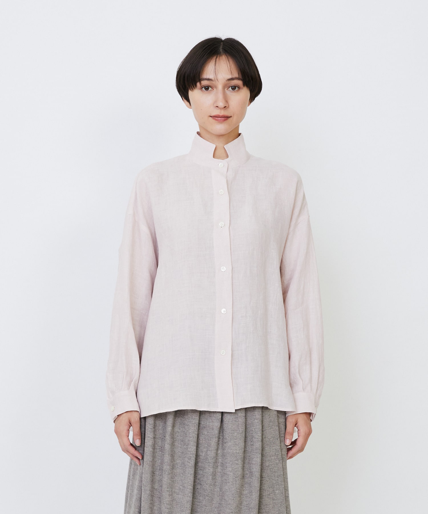 【LOISIR】グランジリネンボクシーシャツ 詳細画像 オフホワイト 16