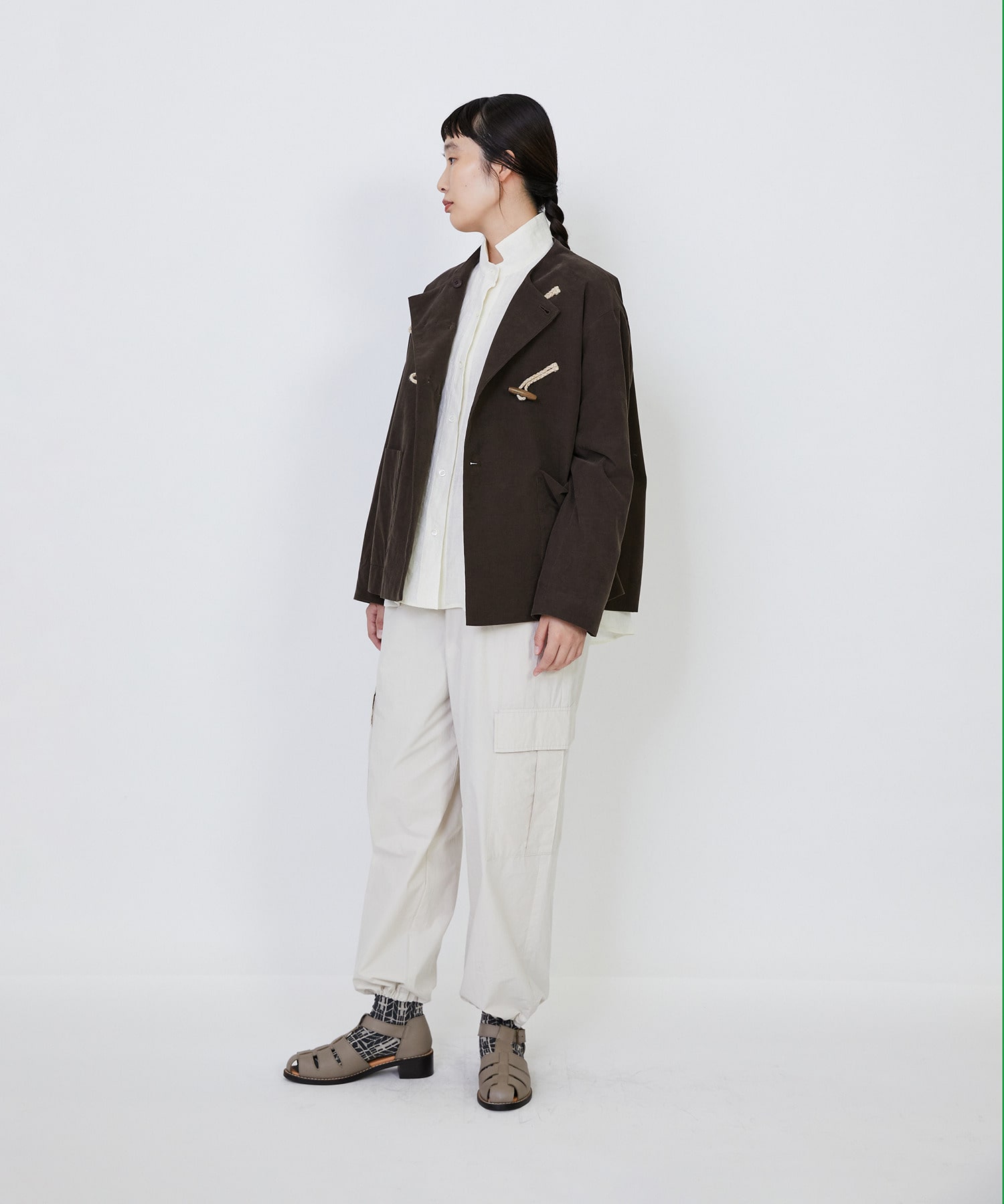 【LOISIR】グランジリネンボクシーシャツ 詳細画像 オフホワイト 2