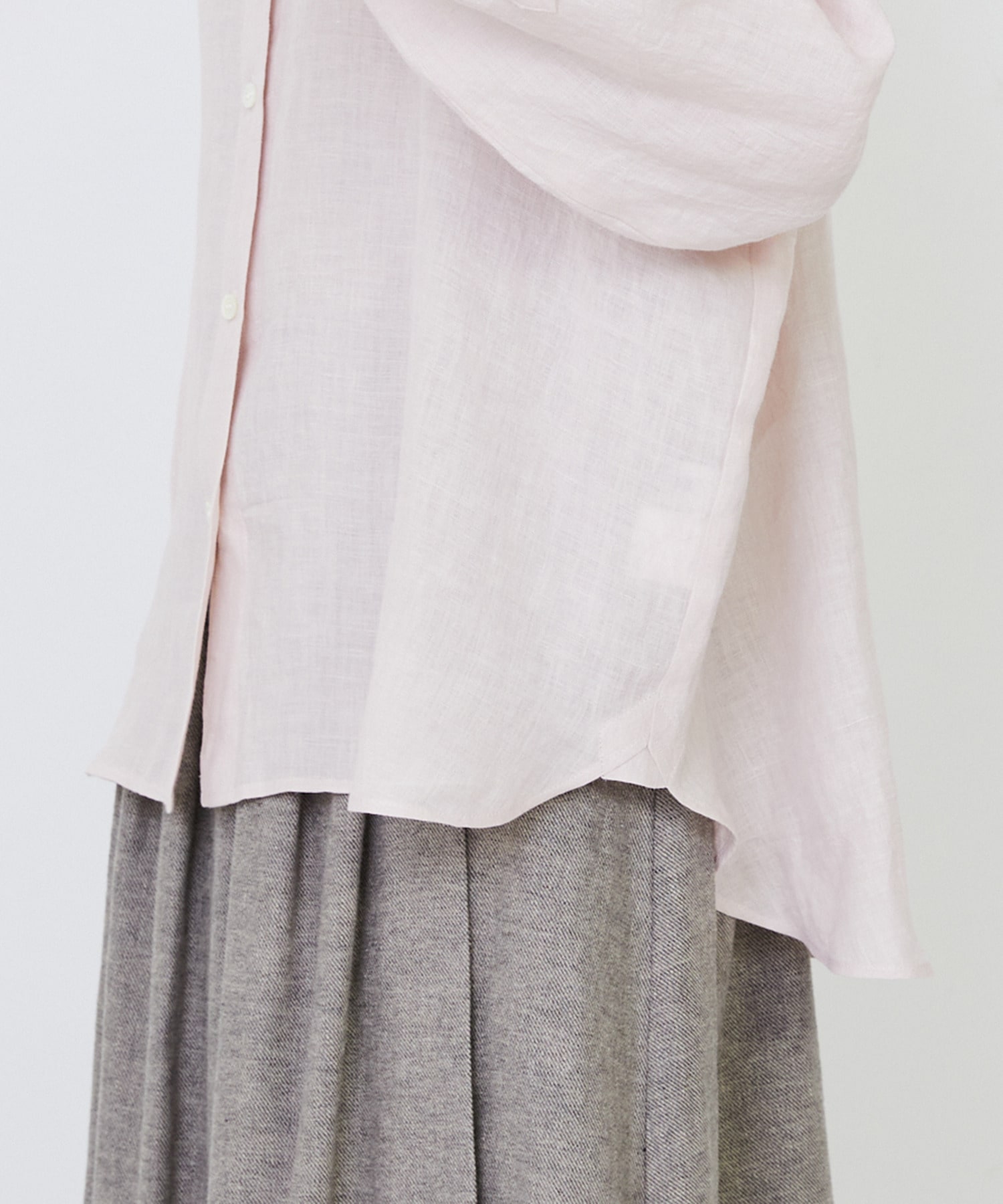 【LOISIR】グランジリネンボクシーシャツ 詳細画像 オフホワイト 22