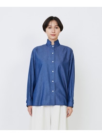 【LOISIR】ライトデニムボクシーシャツ 詳細画像 インディゴブルー 10