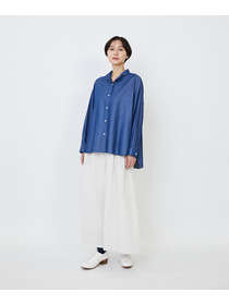 【LOISIR】ライトデニムボクシーシャツ 詳細画像 インディゴブルー 3