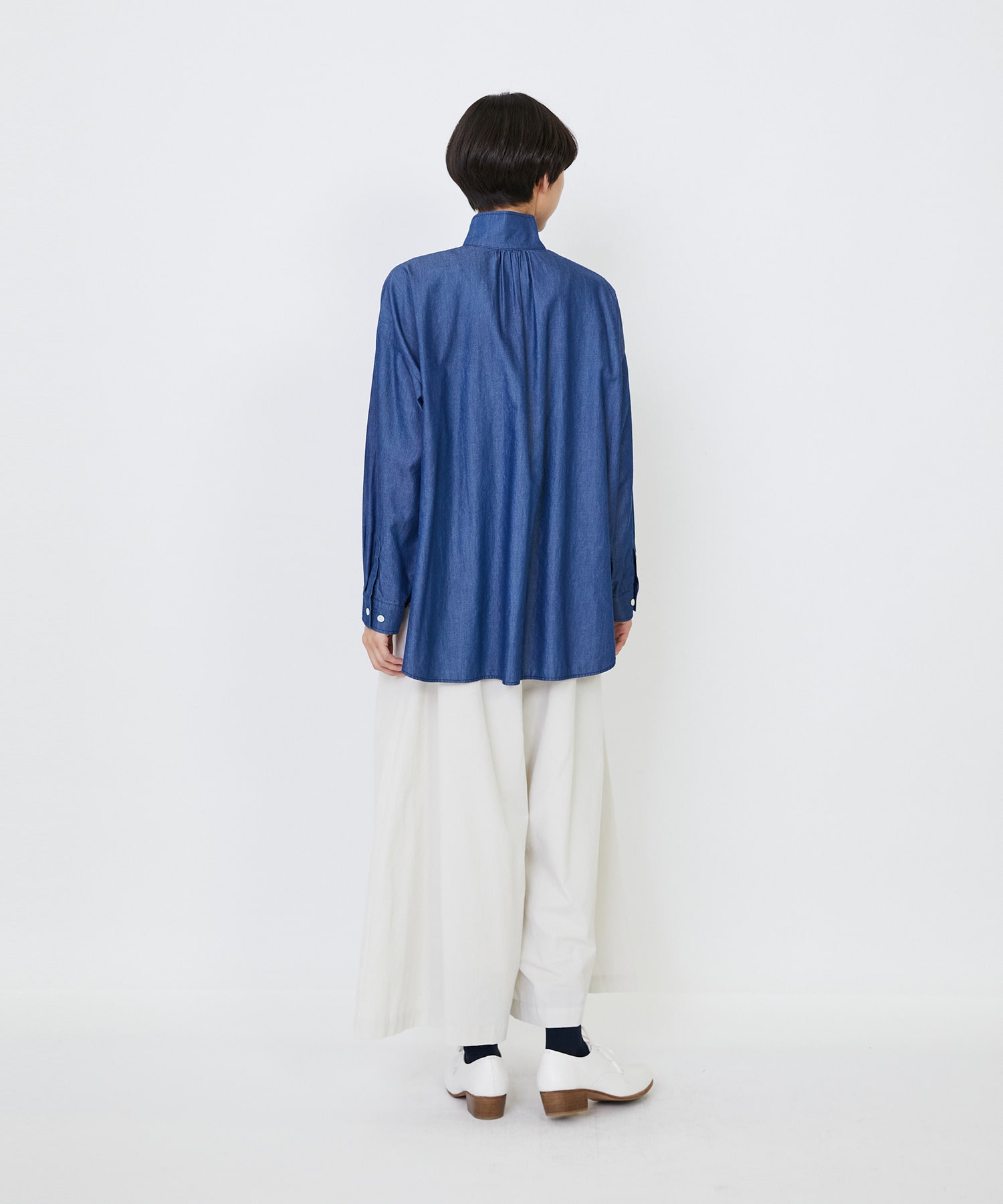 【LOISIR】ライトデニムボクシーシャツ 詳細画像 インディゴブルー 9