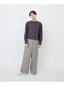 【LOISIR】オリジナルジャカードブラウス 詳細画像 ブラウン系その他 11