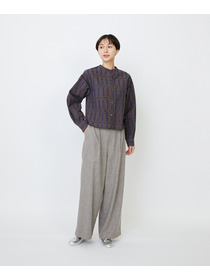 【LOISIR】オリジナルジャカードブラウス 詳細画像 ブラウン系その他 12