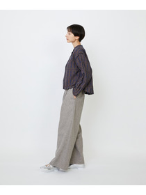 【LOISIR】オリジナルジャカードブラウス 詳細画像 ブラウン系その他 13