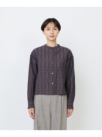 【LOISIR】オリジナルジャカードブラウス 詳細画像 ブラウン系その他 15