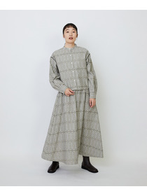 【LOISIR】オリジナルジャカードブラウス 詳細画像 ブラウン系その他 3