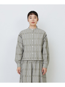 【LOISIR】オリジナルジャカードブラウス 詳細画像 ブラウン系その他 6