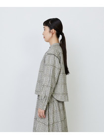 【LOISIR】オリジナルジャカードブラウス 詳細画像 ブラウン系その他 7