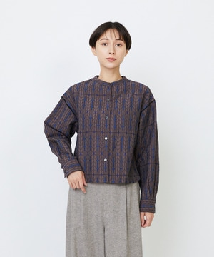 【LOISIR】オリジナルジャカードブラウス 詳細画像 ブラウン系その他 1