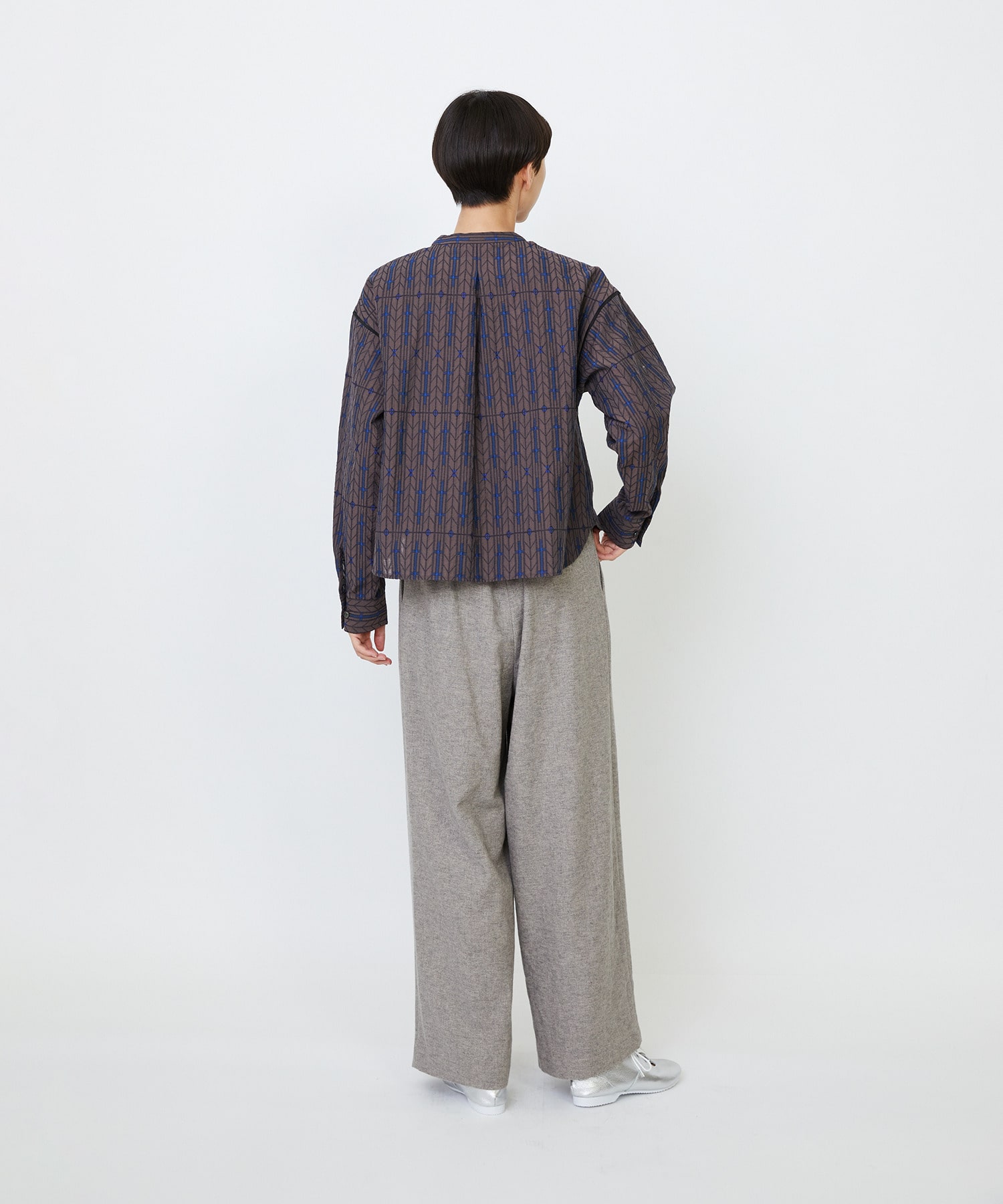 【LOISIR】オリジナルジャカードブラウス 詳細画像 ブラウン系その他 14