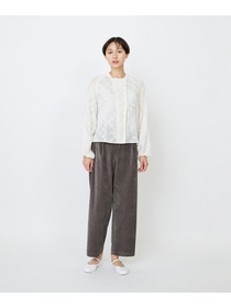 【LOISIR】【少量生産】ガーゼエンブロイダリーカシュクールブラウス 詳細画像 オフホワイト 11