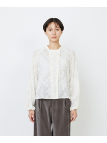 【LOISIR】【少量生産】ガーゼエンブロイダリーカシュクールブラウス 詳細画像 オフホワイト 15