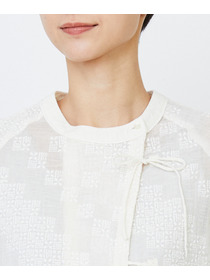 【LOISIR】【少量生産】ガーゼエンブロイダリーカシュクールブラウス 詳細画像 オフホワイト 18