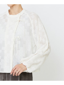 【LOISIR】【少量生産】ガーゼエンブロイダリーカシュクールブラウス 詳細画像 オフホワイト 20