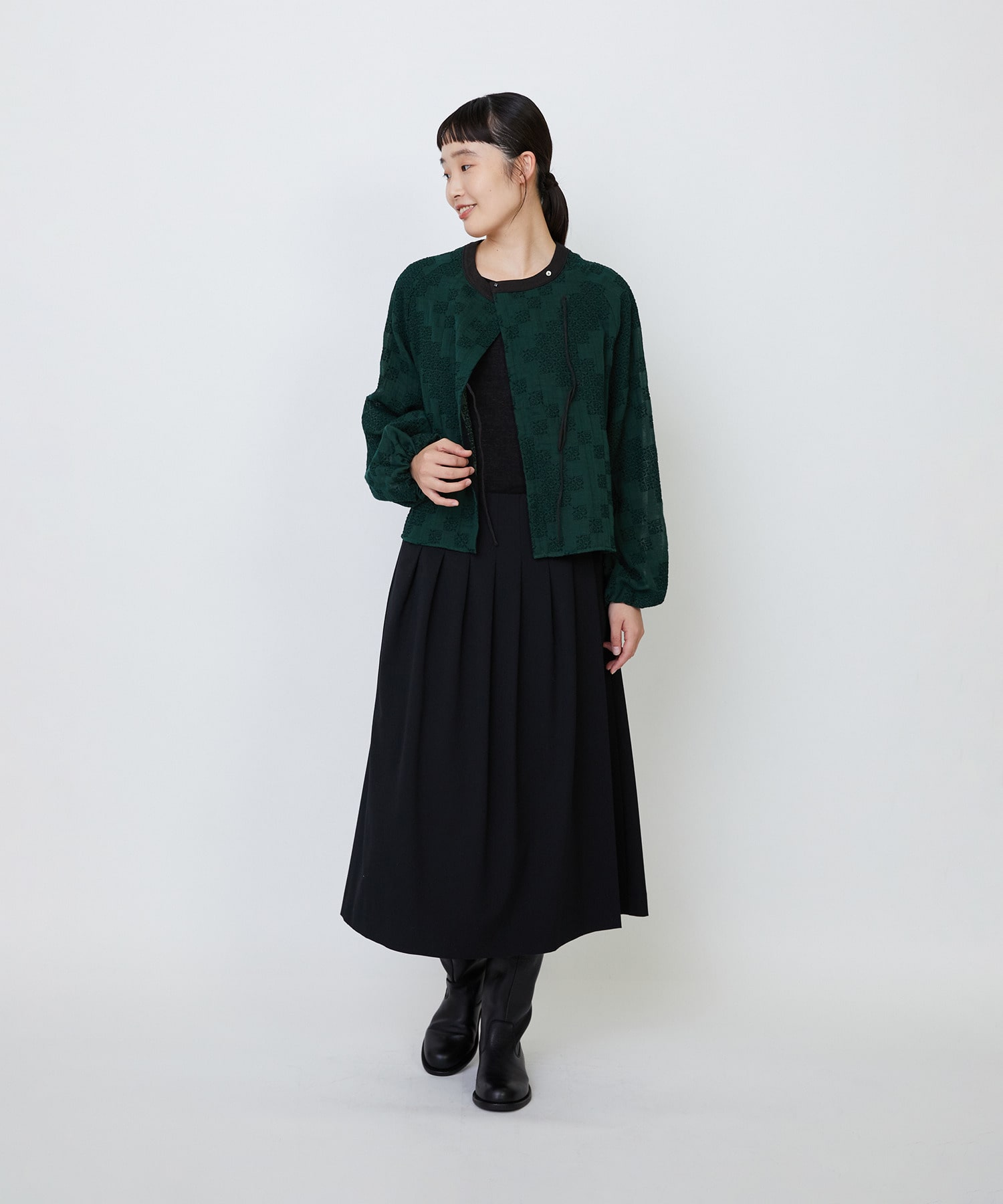 【LOISIR】【少量生産】ガーゼエンブロイダリーカシュクールブラウス 詳細画像 オフホワイト 1