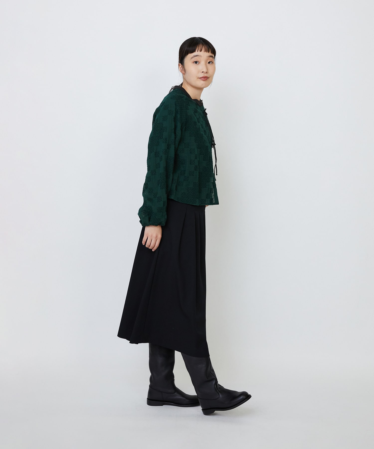 【LOISIR】【少量生産】ガーゼエンブロイダリーカシュクールブラウス 詳細画像 オフホワイト 5