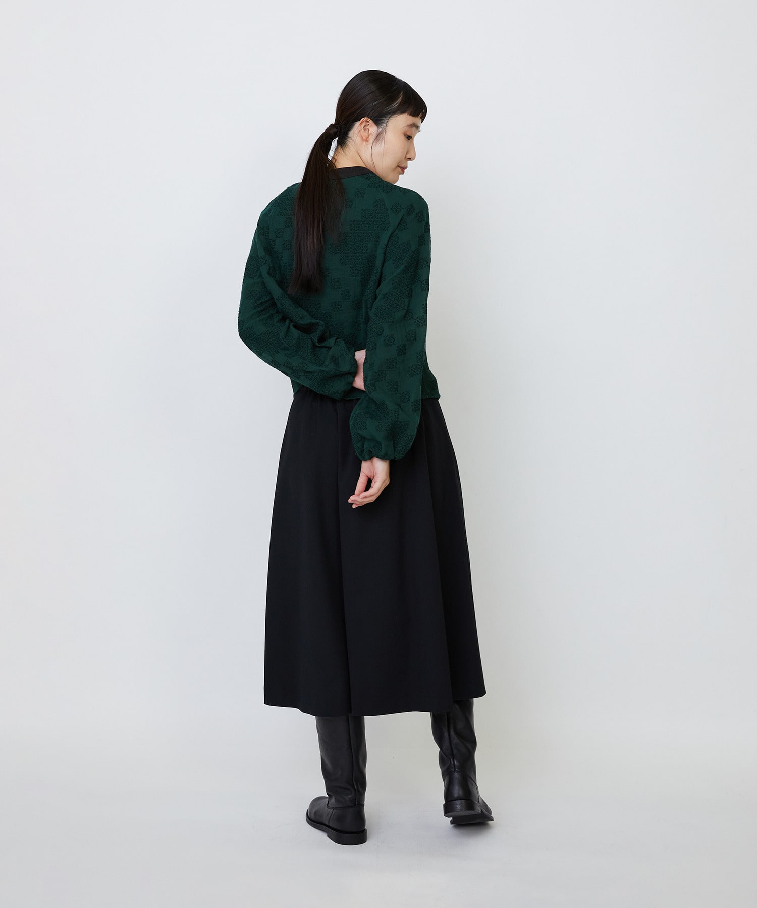 【LOISIR】【少量生産】ガーゼエンブロイダリーカシュクールブラウス 詳細画像 オフホワイト 6