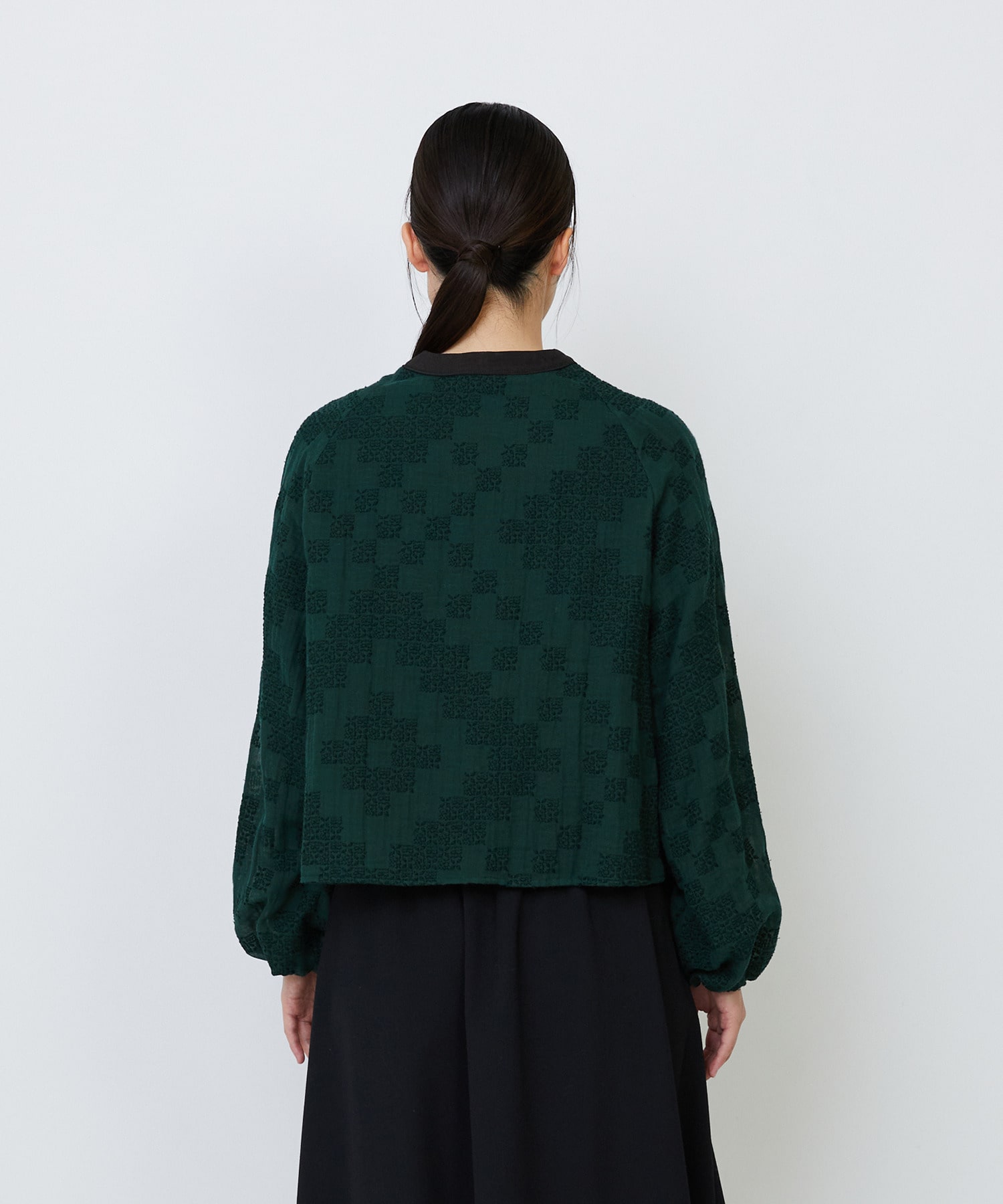 【LOISIR】【少量生産】ガーゼエンブロイダリーカシュクールブラウス 詳細画像 オフホワイト 9