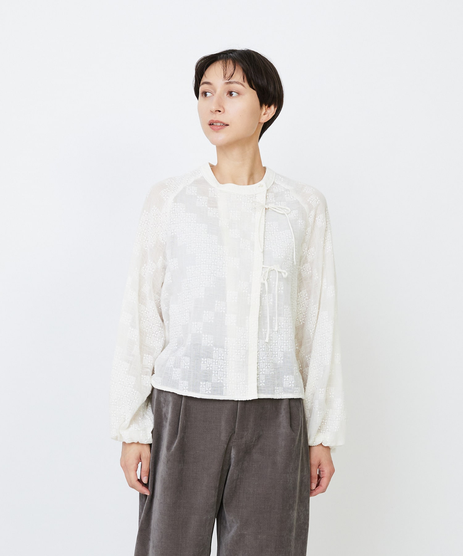 美品 M'S GRACY フリルカシュクールブラウス 白サイズ38*ED1184 エアリーチュールブラウス | msgracy