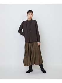 【LOISIR】グランジリネンミニカラーシャツ 詳細画像 ブラウン 3