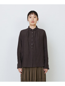 【LOISIR】グランジリネンミニカラーシャツ 詳細画像 ブラウン 7