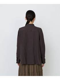 【LOISIR】グランジリネンミニカラーシャツ 詳細画像 ブラウン 9