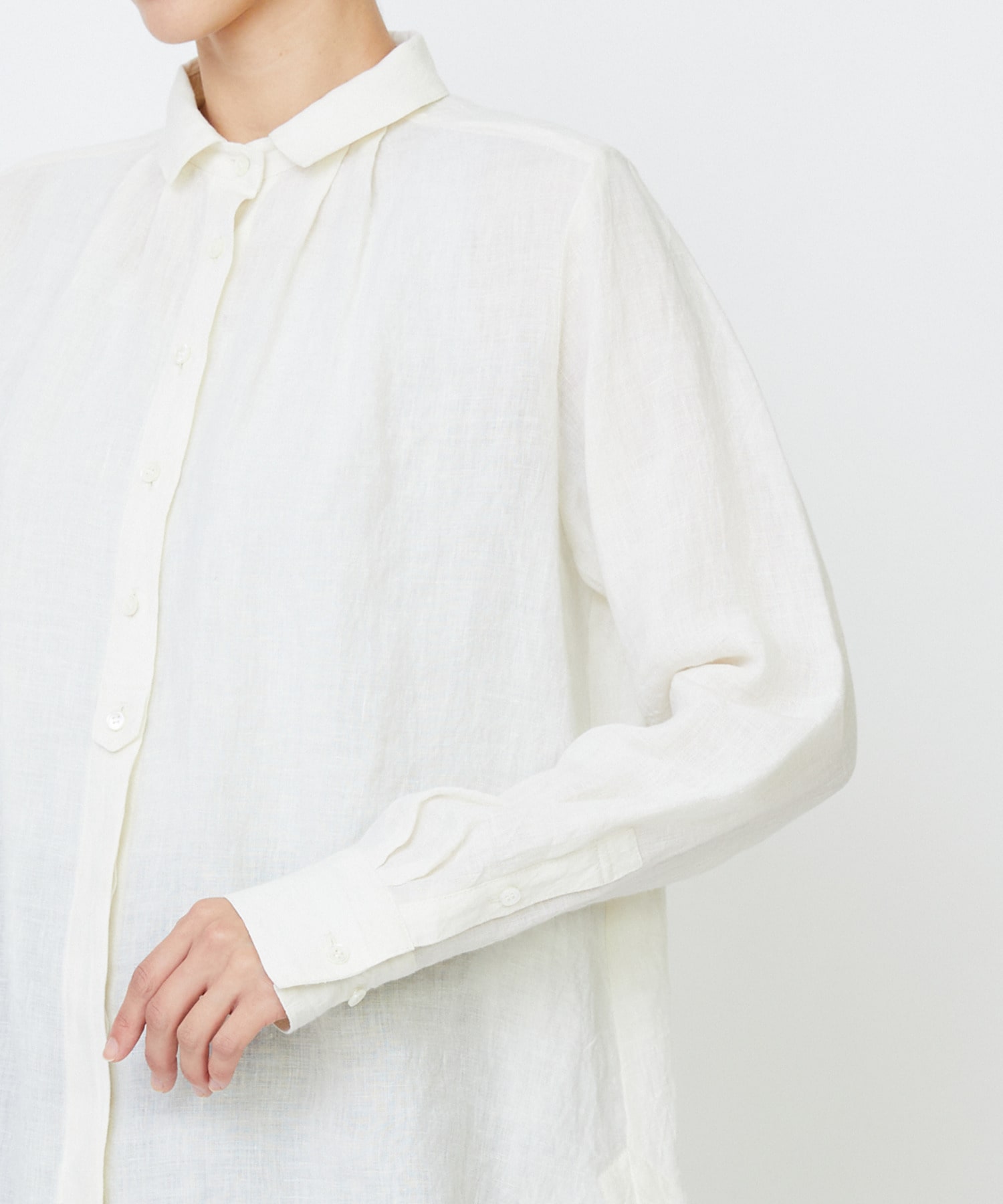 【LOISIR】グランジリネンミニカラーシャツ 詳細画像 ブラウン 18