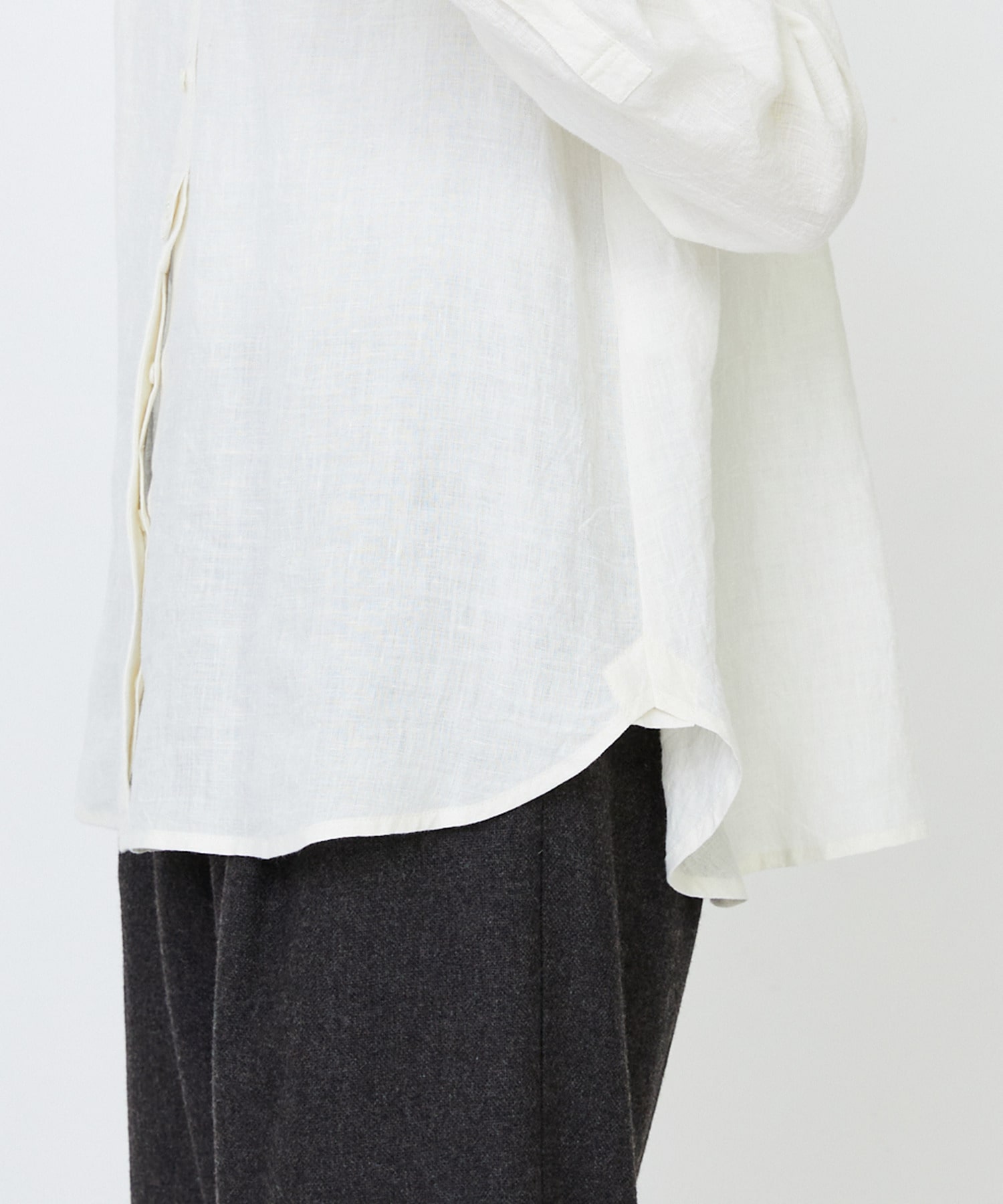 【LOISIR】グランジリネンミニカラーシャツ 詳細画像 ブラウン 19